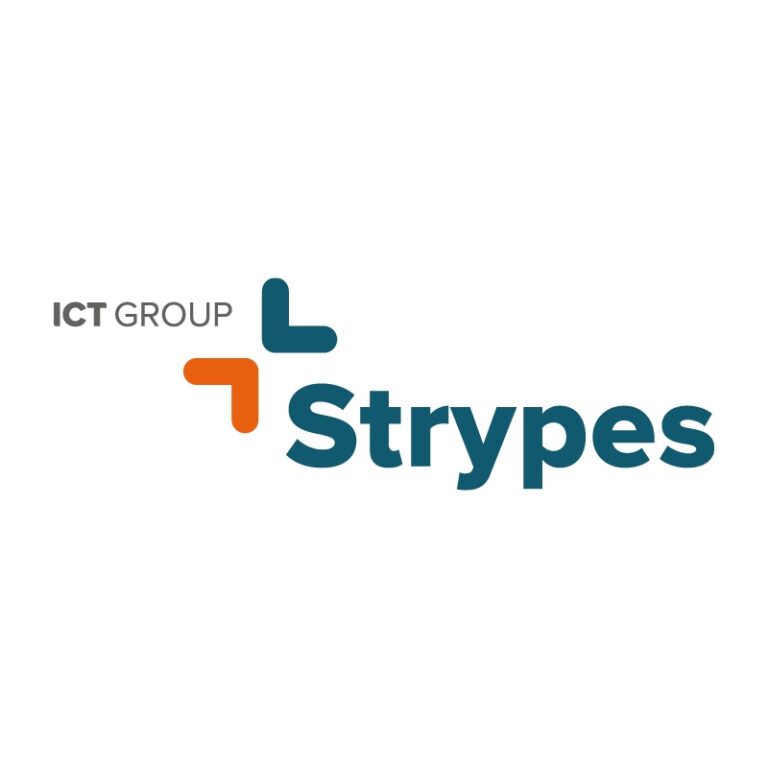 The logo of Strypes, a leading ICT company.